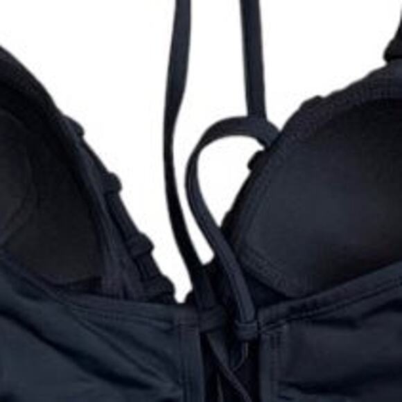 Women's Sz 4-6 One Piece Tankini Swimsuit Padded Lace Back Slimming Control NEW - Picture 6 of 11